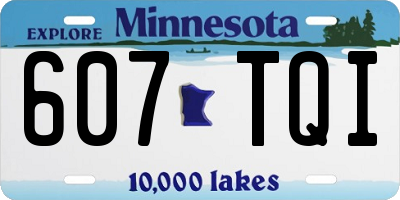 MN license plate 607TQI