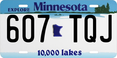 MN license plate 607TQJ