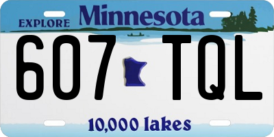 MN license plate 607TQL