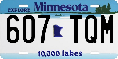 MN license plate 607TQM