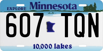 MN license plate 607TQN