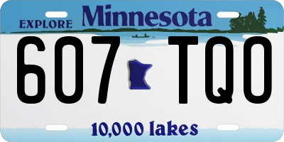 MN license plate 607TQO