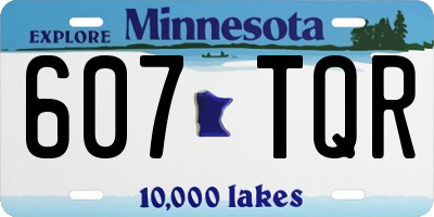 MN license plate 607TQR