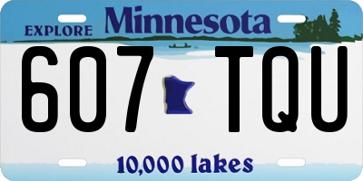 MN license plate 607TQU