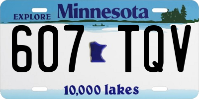 MN license plate 607TQV