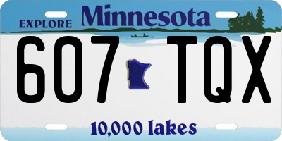 MN license plate 607TQX
