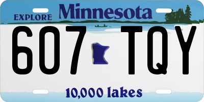 MN license plate 607TQY