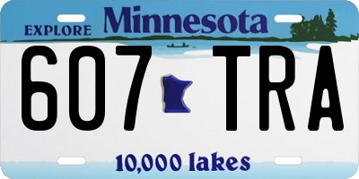 MN license plate 607TRA