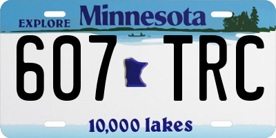 MN license plate 607TRC