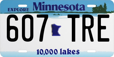 MN license plate 607TRE