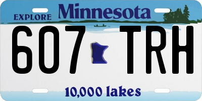 MN license plate 607TRH