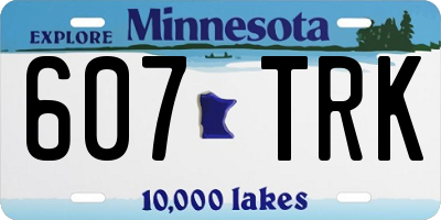 MN license plate 607TRK