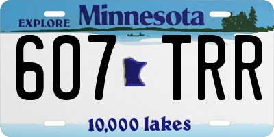 MN license plate 607TRR