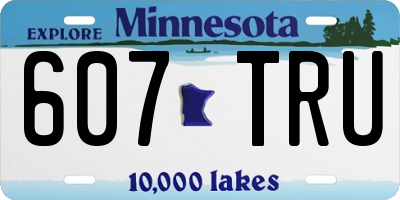 MN license plate 607TRU