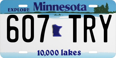 MN license plate 607TRY