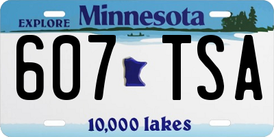 MN license plate 607TSA