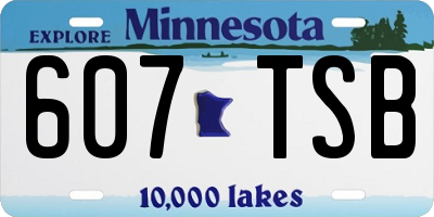 MN license plate 607TSB