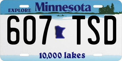 MN license plate 607TSD