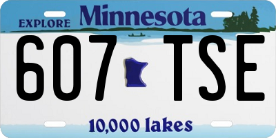 MN license plate 607TSE