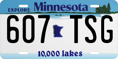 MN license plate 607TSG