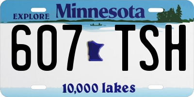 MN license plate 607TSH