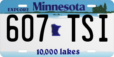 MN license plate 607TSI