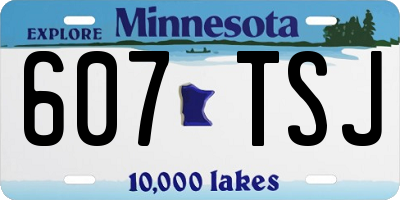 MN license plate 607TSJ