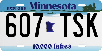 MN license plate 607TSK