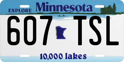 MN license plate 607TSL
