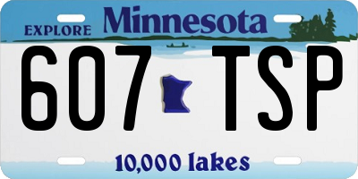 MN license plate 607TSP