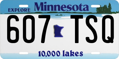 MN license plate 607TSQ