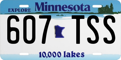 MN license plate 607TSS