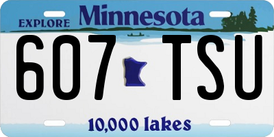 MN license plate 607TSU
