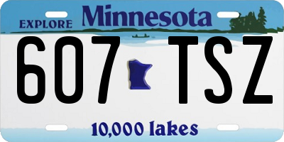 MN license plate 607TSZ