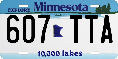 MN license plate 607TTA