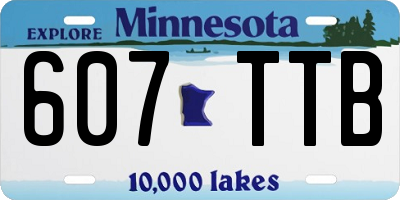 MN license plate 607TTB