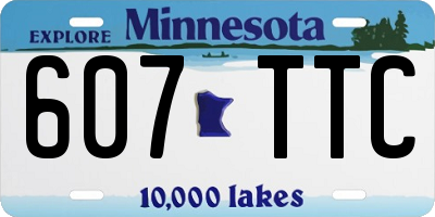 MN license plate 607TTC
