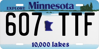 MN license plate 607TTF