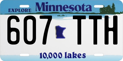 MN license plate 607TTH