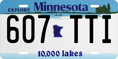 MN license plate 607TTI