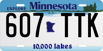 MN license plate 607TTK