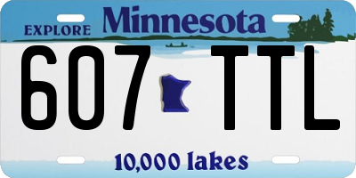 MN license plate 607TTL