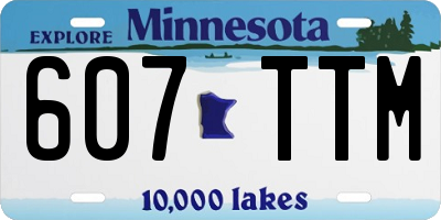 MN license plate 607TTM