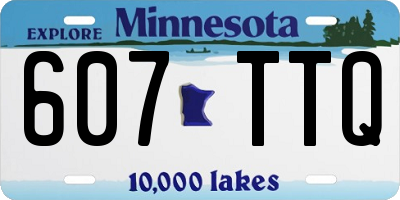 MN license plate 607TTQ