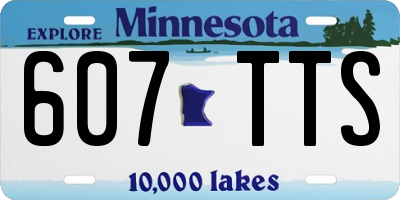 MN license plate 607TTS