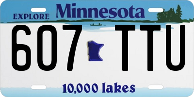 MN license plate 607TTU