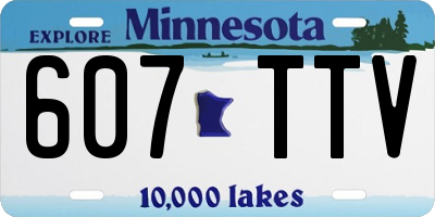 MN license plate 607TTV