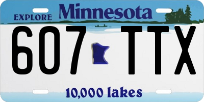 MN license plate 607TTX
