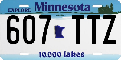 MN license plate 607TTZ