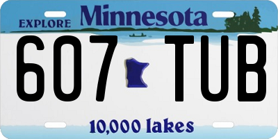 MN license plate 607TUB